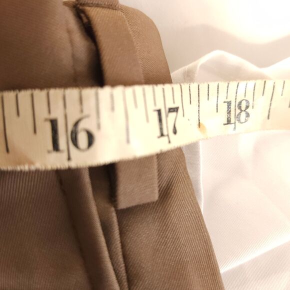 NWT Jos A. Bank Mens 33x30 Tan Pleated Cuffed Water Stain Repellent Dress Pants - Picture 5 of 7